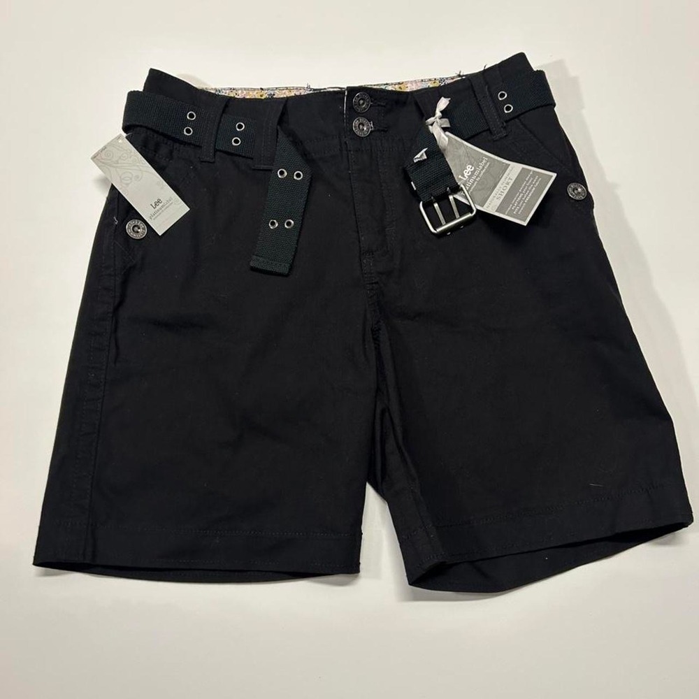 Lee Natural Fit Premium Collection Black Shorts Womens Size 10 Medium
